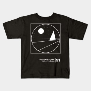 Walk On the Ocean / Minimal Style Graphic Artwork Design Kids T-Shirt